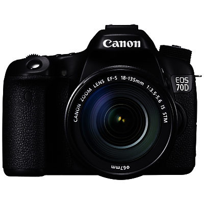 Canon EOS 70D Digital SLR Camera with 18-135mm IS STM Lens, HD 1080p, 20.2MP, Wi-Fi, 3  LCD Screen